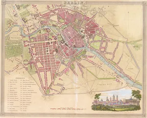 Berlin – Gravure sur acier coloriée par J. Dower