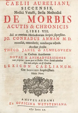 Aurelianus, Caelius – De Morbis acutis