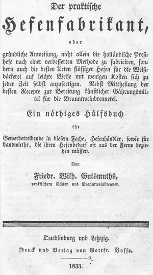 Gutsmuths, Friedrich W. – De praktische gistpracticus