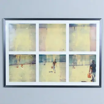 STEFANIE SCHNEIDER (1968). Hexaptych / C-print, '' Gasoline '' (1999).