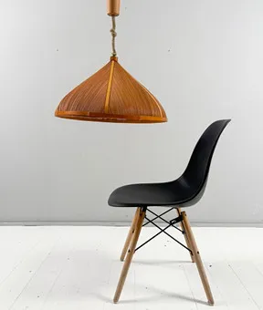 Потолочный светильник Mid Century из сизаля, 1980-е годы.