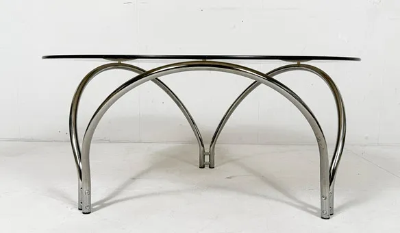Mid Century Coffee Table/Couchtisch, Chrome, Deutschland, 1970er Jahre.