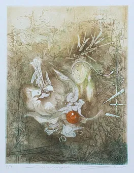 RENÉE LUBAROW. 'Les extravagantes', barevná lept, ed. 1/130, signováno.