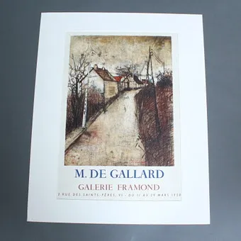 Unknown artist, poster, ''M. DE GALLARD '', Galerie Framond.