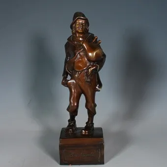 P. STAFFLER. Sculptuur, " Der Liebe Augustin".