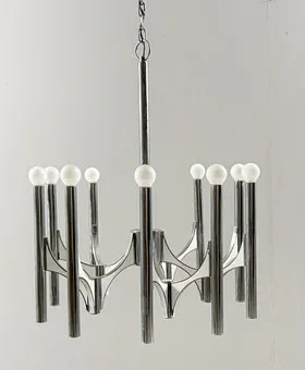 GAETANO SCIOLARI. for Lightolier, Mid Century chandelier by Gaetano Sciolari, Italy, 1960s.
