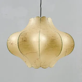 FRIEDEL WAUER. Mid Century Cocoon Ceiling Light, gold edge, model 'Onion', Germany, 1960s.
