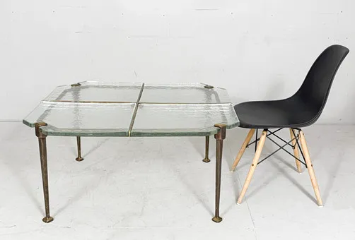LOTHAR KLUTE. ATTRIBUTED. Brutalist side table/coffee table from the 1980s, Germany.