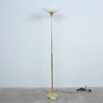FLORIAN SCHULZ. Floor lamp / uplighter in Hollywood Regency style, model '' Taos '', Germany, 1980s.