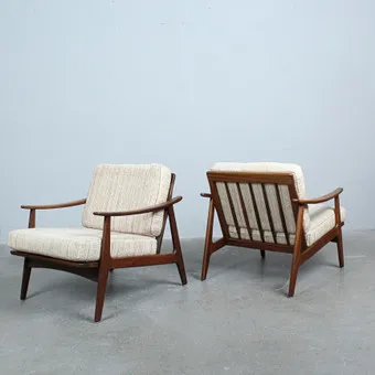 Paar Armlehnsessel / Easy Chairs der 1970er Jahre, Teak, Dänemark.
