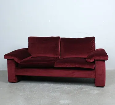 COR. Sofa / two-seater, model "Conseta", velvet, Germany.