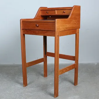 Pult / kazatelna, teak, kůže, 60. léta, Dánsko.