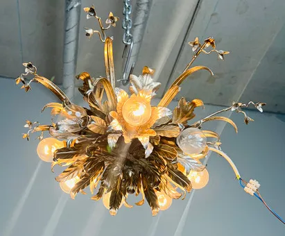 Plafondlamp in Florentijnse stijl, jaren 1970.