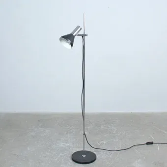 Verstelbare Mid-Century vloerlamp van verchroomd staal van Gepo, jaren 1960, Nederland.