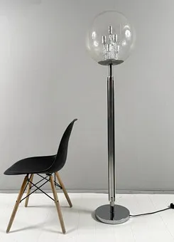Space Age, floor lamp 1970s model '8926' 'Big Ball' by DORIA, Germany.