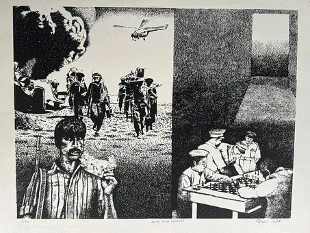 Unknown artist, woodcut on paper, Play and Players.