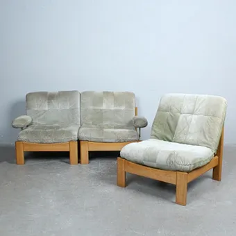 ROLF BENZ. Canapé modulaire 3 pièces, daim, années 1970, Allemagne (2).