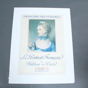 Artiste inconnu, affiche, ''Portrait d'une dame''.