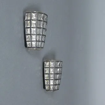 GLASHÜTTE LIMBURG. Paar wandlampen uit de jaren 1960, glas, Duitsland.