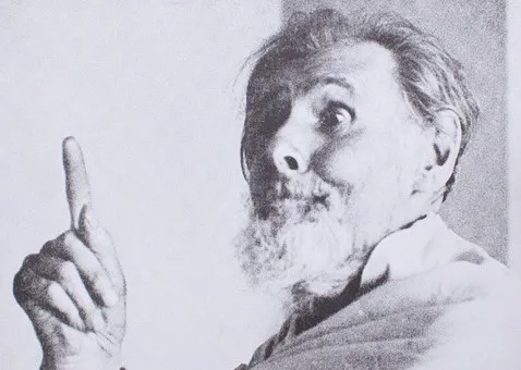 Nieznany artysta, druk, 'Portret Friedricha Schrödera-Sonnensterna'.
