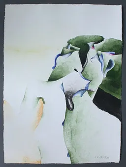 HEINZ DIETER EBERT. Technika mieszana, sygnowana, 1998, ok. 50 x 65 cm.
