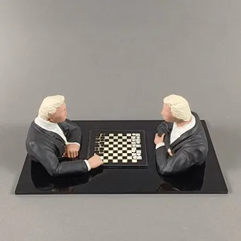 Objet de table jeu d'échecs - 2e moitié 20e s., plastique.