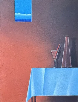 DOBOCAN, DORÉL. „Stilles Leben“, 2005, Öl auf Holz, Gesamtmaße ca. 94,5 x 76,5 cm.