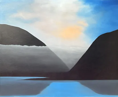 DOBOCAN, DORÉL. "Stille", 1998, olieverf op doek, totale afmetingen ca. 114 × 134 cm.