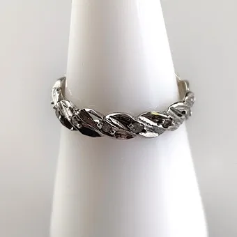 MEMORY RING - White gold 585/000, ring size 54/55.