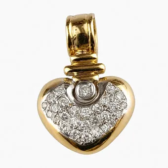 DIAMANT-HERZHÄNGER - Gelbgold 585/000.