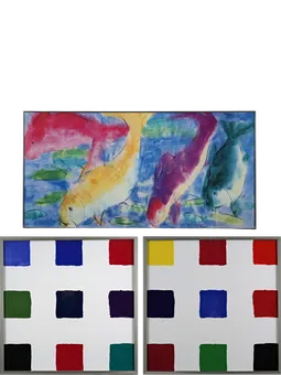 Konvolut zeitgenössische Kunst, dreiteilig.