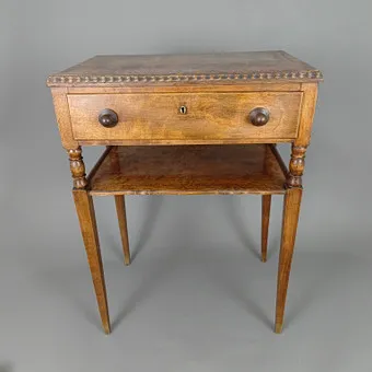 Biedermeier side table, 19th c., wood.
