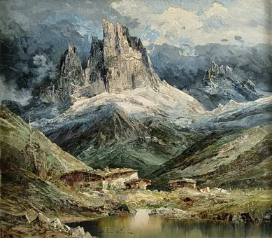 MOUNTAIN PAINTER 20TH C.