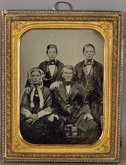 Dagerotyp - ok. 1850, portret rodzinny.
