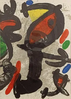MIRÓ, JOAN. NACH. Original-Farblithografie für Derrière le Mirroir Nr. 186 (1970).
