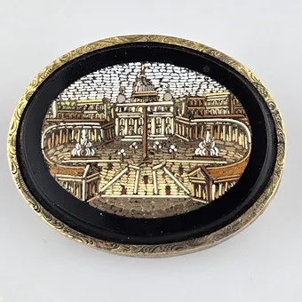 BROCHE SOUVENIR ANTIQUE - 19E SIÈCLE.
