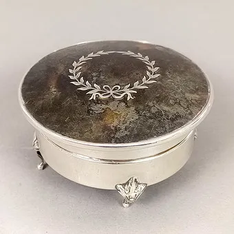 SILBERDOSE / SCHMUCKKÄSTCHEN - ENGLAND, STERLING SILBER.
