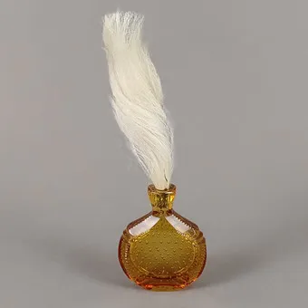 SCHNUPFTABAKFLASCHE mit Quastenstöpsel - wohl Böhmen, 2. Hälfte 19. Jh.