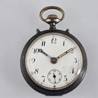 TASCHENUHR MIT WECKER - JUNGHANS, UM 1900.
