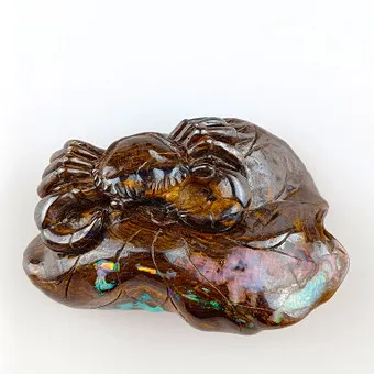 „KRABBE AUF LOTOSBLATT“ - BOULDEROPAL.