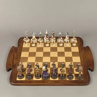 Jeu d'échecs dans vitrine murale - 2e moitié du 20e s.