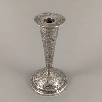 KERZENHALTER - indopersisch, Silber geprüft.