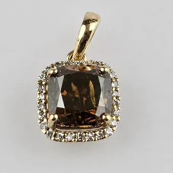 PENDENTIF DIAMANT - Or jaune 585/000 (14 K).
