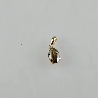 Wisiorek z diamentem - żółte złoto (14 K), 1,02 ct.