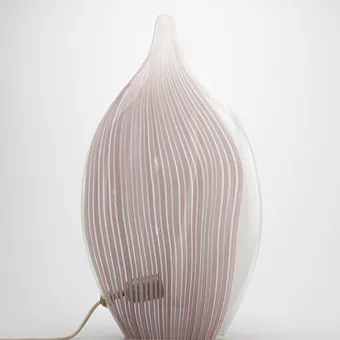 La Murrina, large table lamp 'Swirl', design probably Lino Tagliapietra, 1990s.