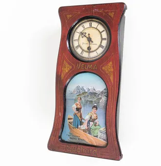 Horloge publicitaire Velma Suchard, Suisse, vers 1910.