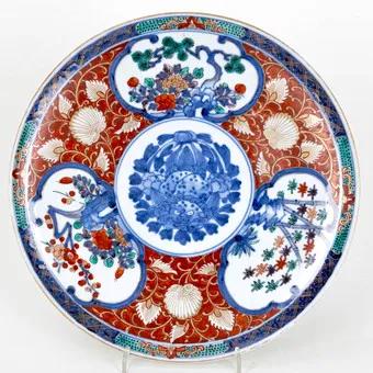 Talerz płaski Imari, znak Wanli, Japonia, XIX w.