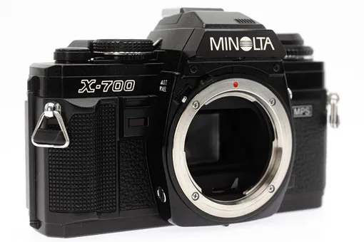 Minolta X-700, 35mm Spiegelreflexkamera ( SN 2869676 ).