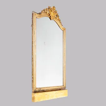 Velké zrcadlo ve zlaceném rámu, Francie, konec 19. stol.