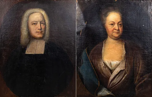 PORTRAITMALER DES 18. JARHHUNDERTS. Portraitpaar (2).